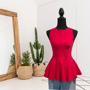 Fore Sleeveless Peplum Knit Top
